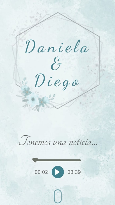 Daniela and Diego digital wedding invitation